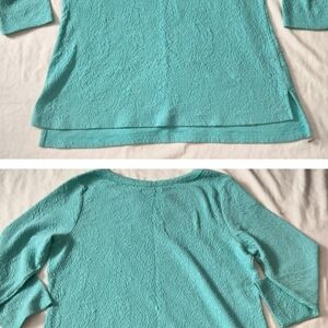 Kim Rogers Turquoise Textured Sweater